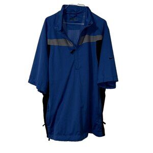 Nike Golf Short Sleeve Jacket Zip Quarter Zip Pull Over Blue Size XXL